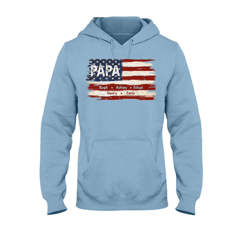 Papas Leben – 4. Juli – Personalisiertes Vater-T-Shirt und Hoodie