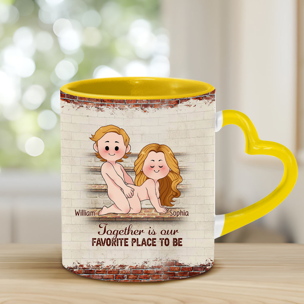 Ich liebe dich – Personalisierte Tasse mit Herzgriff für Paare
