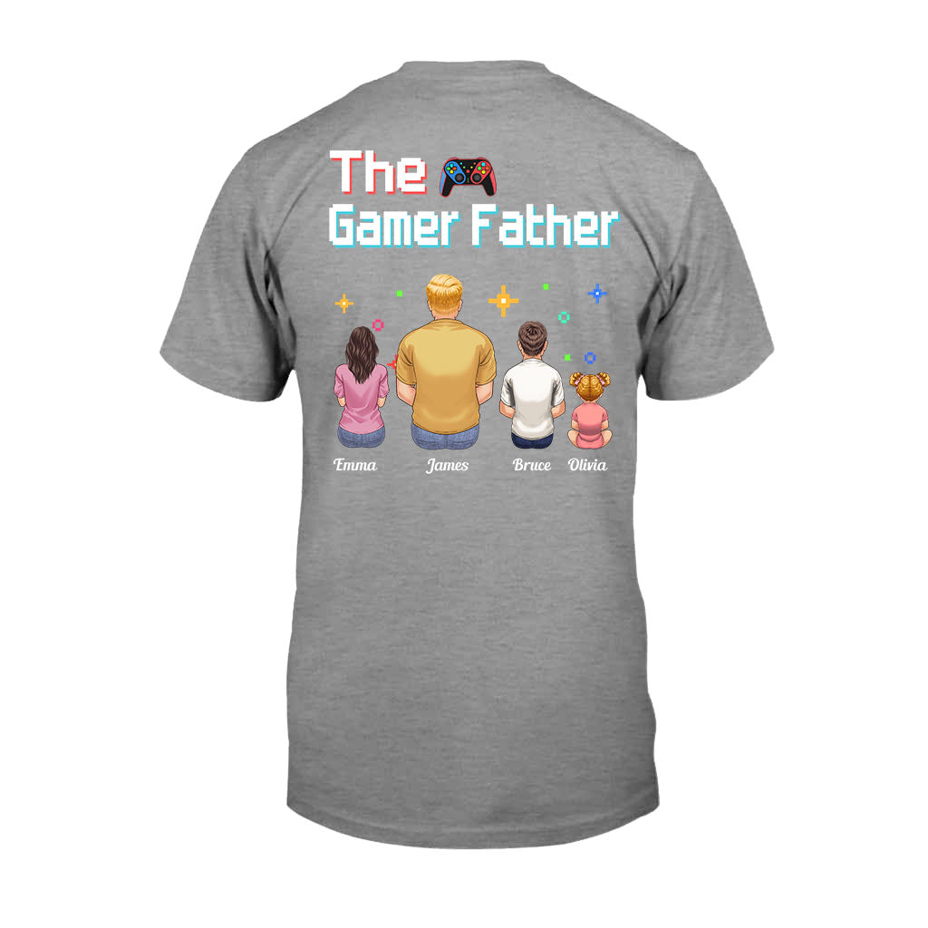 Der Gamer-Papa – Gaming-Vater für jeden Titel – Personalisiertes Videospiel-T-Shirt und Hoodie