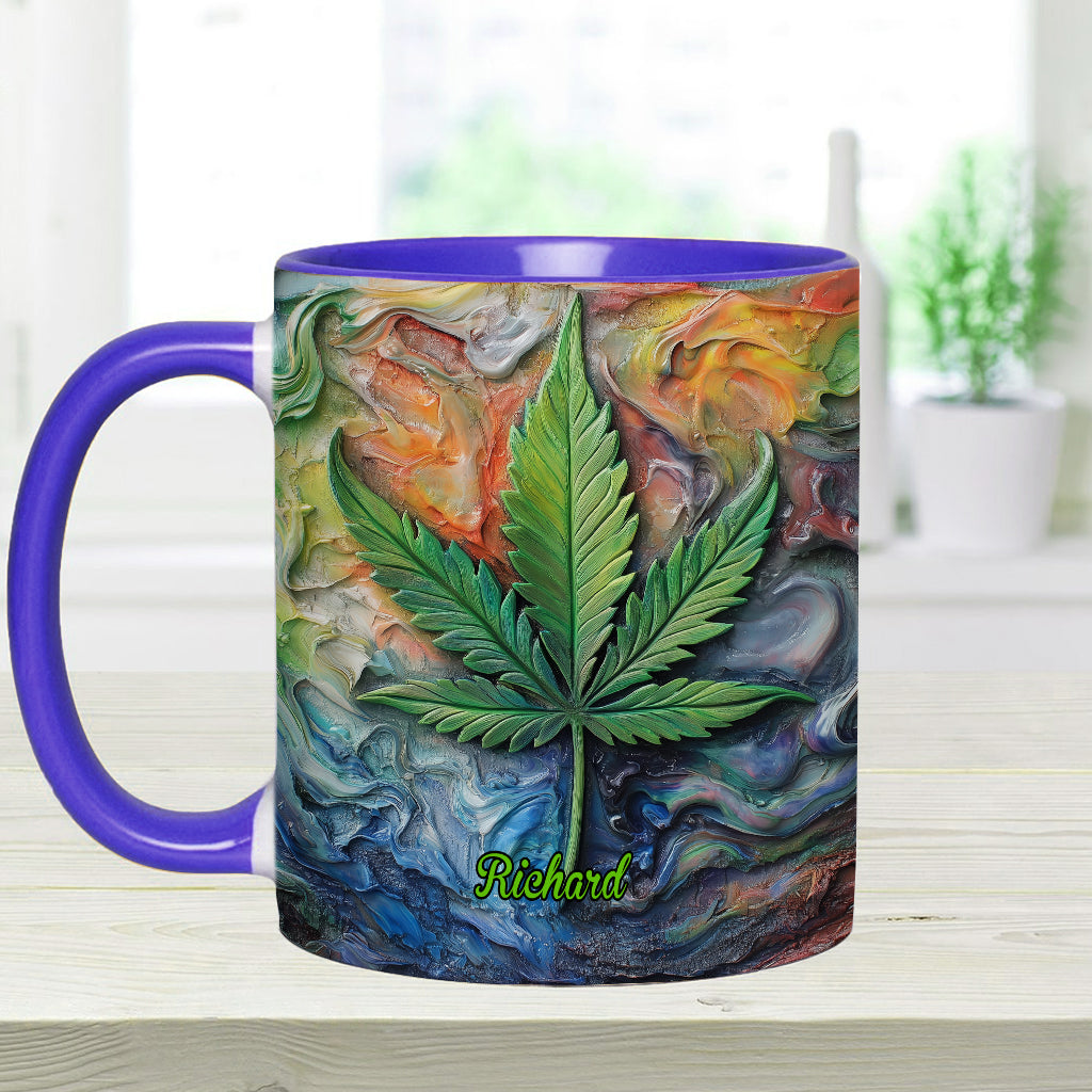 Let's Get Lit - Personalisierter Becher mit Weed-Motiv