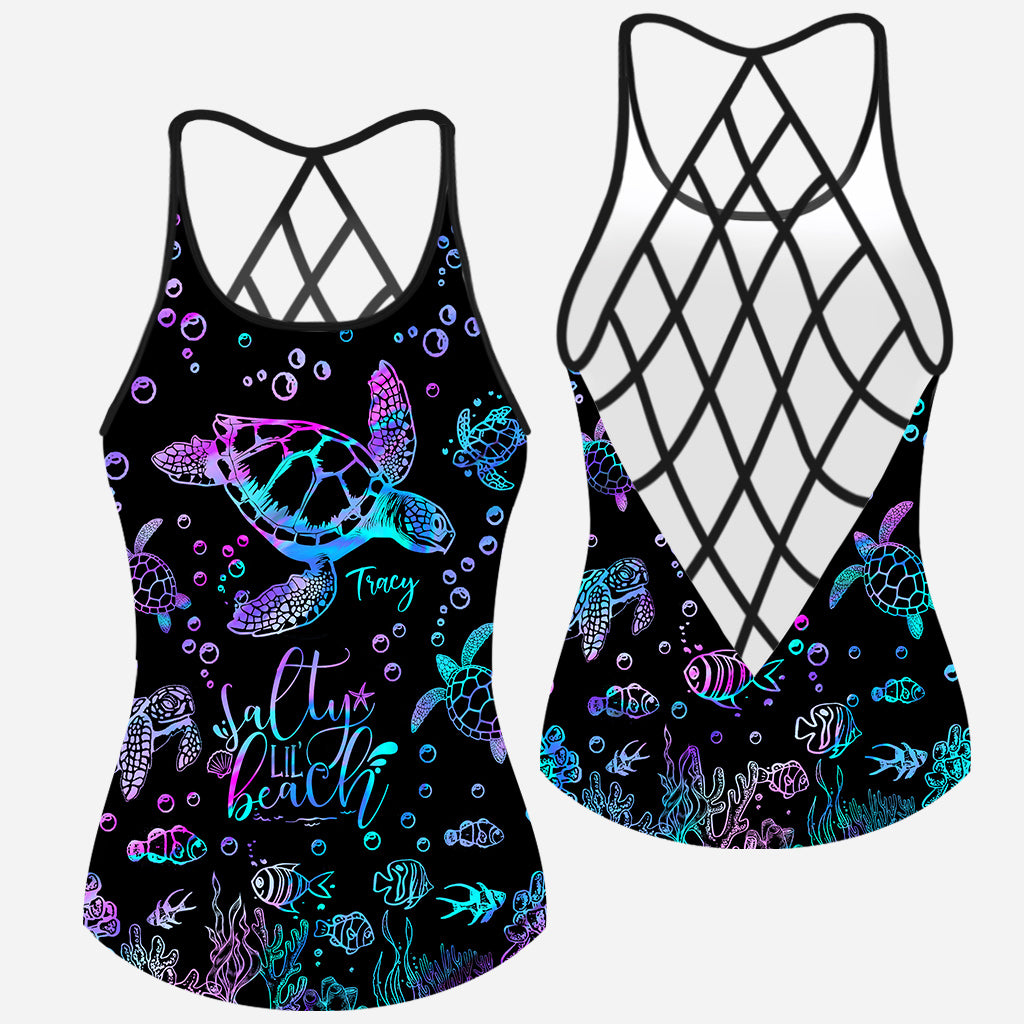 Personalisiertes Tanktop mit Meeresschildkröten-Kreuz
