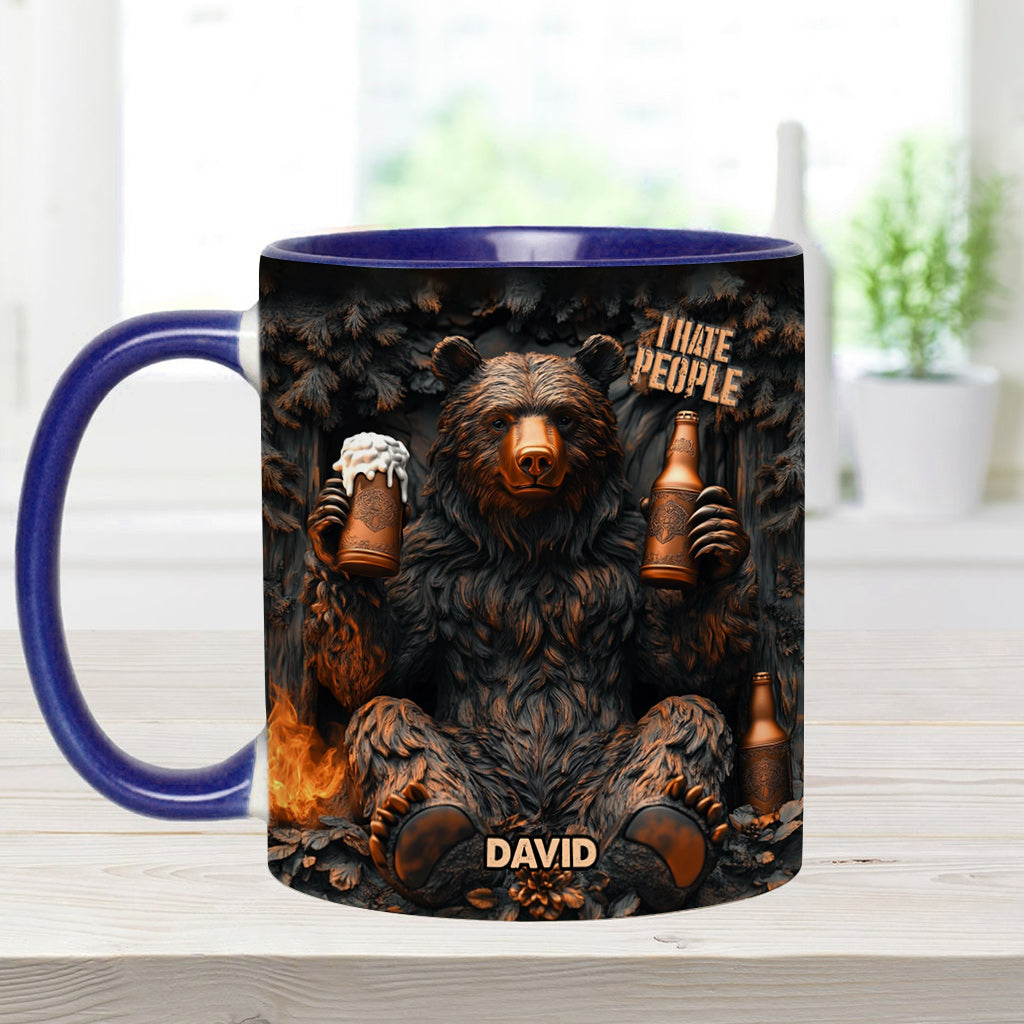 I Hate People - Personalized Camping Accent Mug