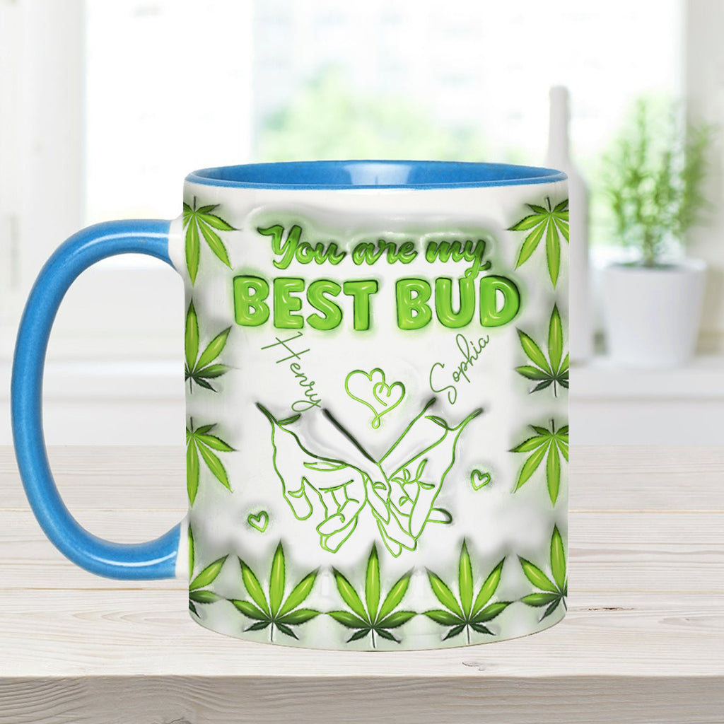 Du bist mein bester Kumpel – personalisierte Tasse mit Cannabis-Akzent