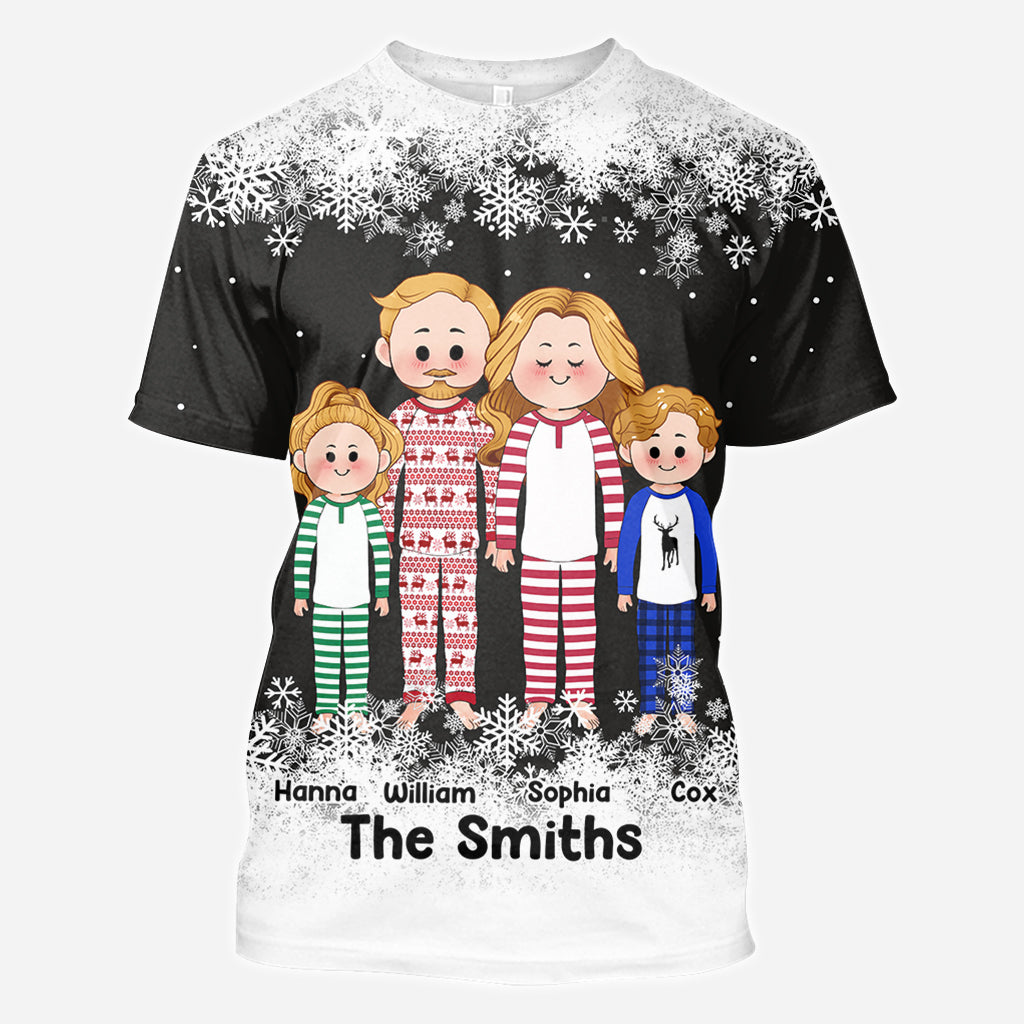 Niedliche Familie – Personalisiertes T-Shirt mit Familienmotiv