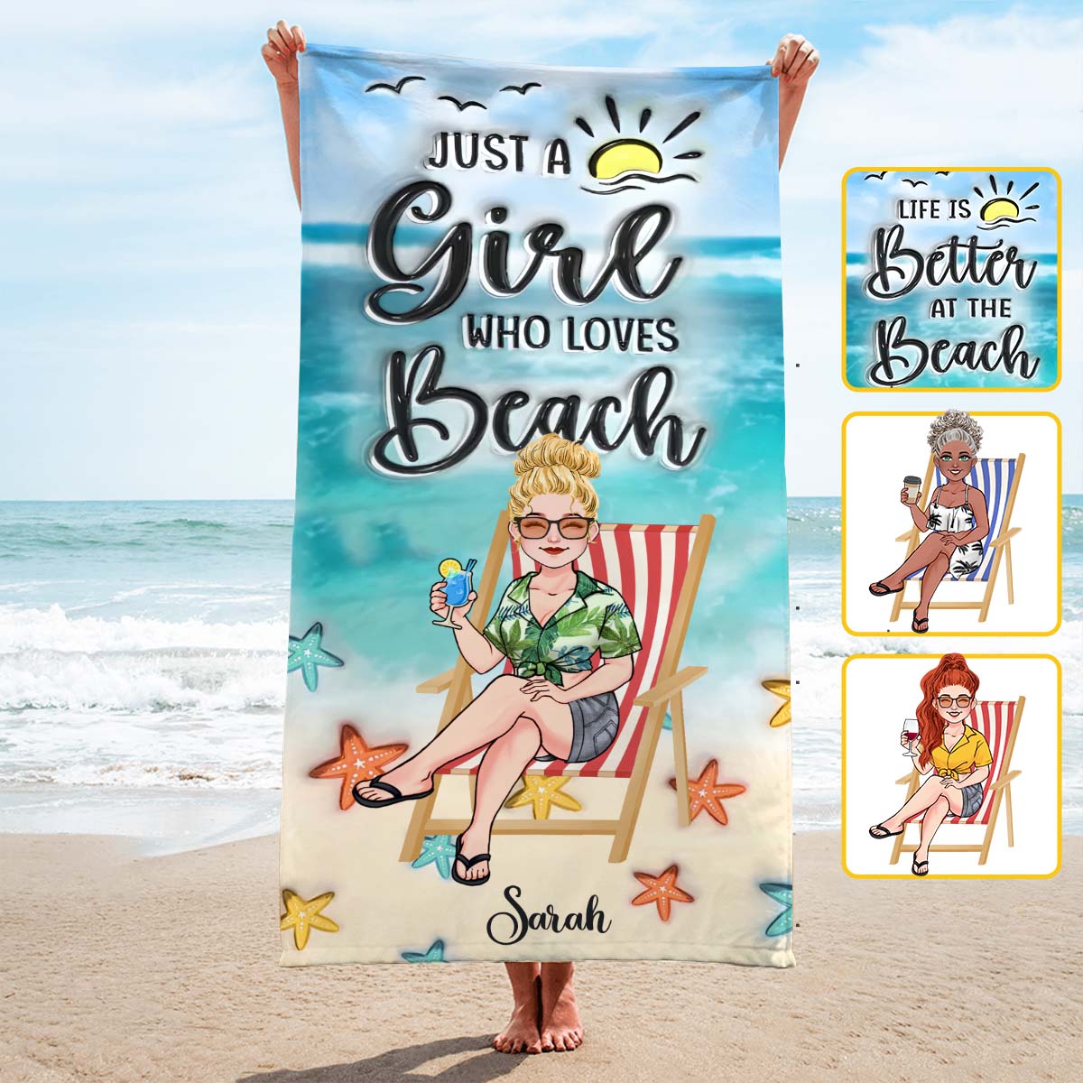 Life Is Better At The Beach - Personalized Sea Lover Beach Towel