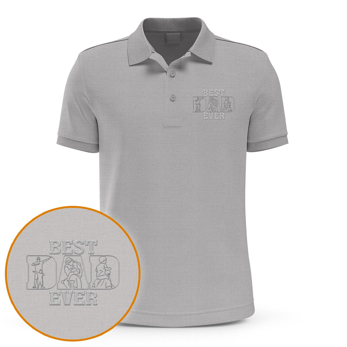Papa/Opa/Mama... Seit Jahren - Personalisiertes, besticktes Poloshirt für Väter
