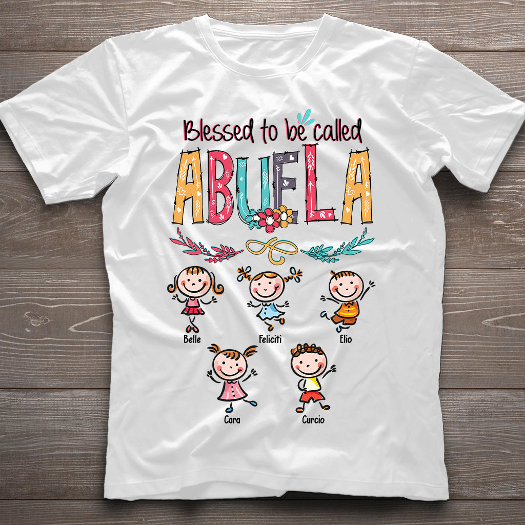 Dios Me Regaló Dos Títulos – Personalisiertes Oma-T-Shirt und Kapuzenpullover