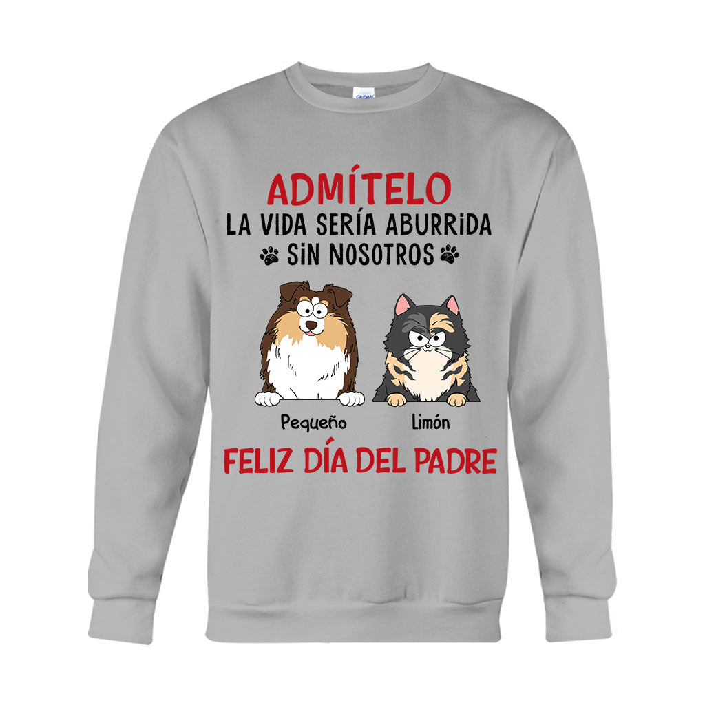 La Vida Sería Aburrida Sin Mí – Personalisiertes Hunde-T-Shirt und Kapuzenpullover