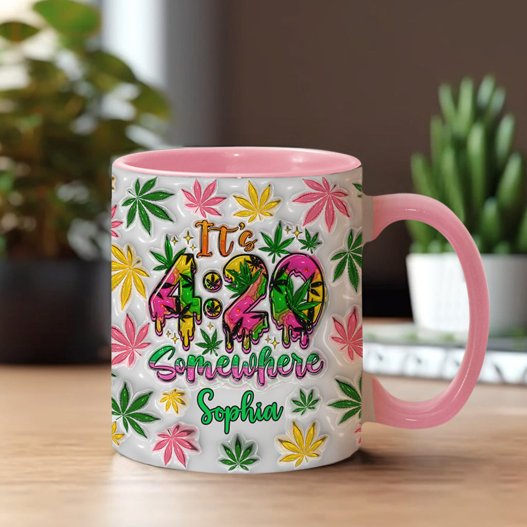 It's 4:20 Somewhere - Personalized Weed Accent Mug