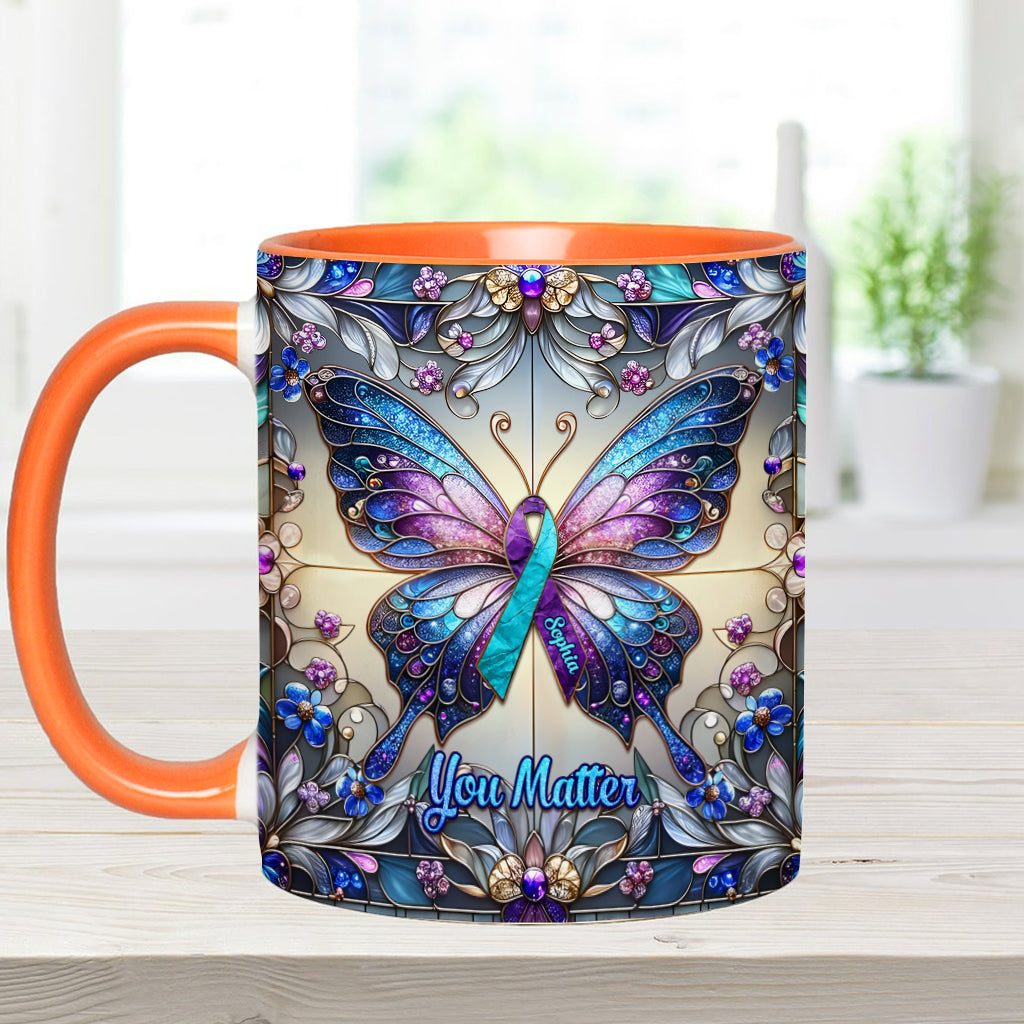 Du bist wichtig – Personalisierte Tasse mit Akzent zur Suizidprävention