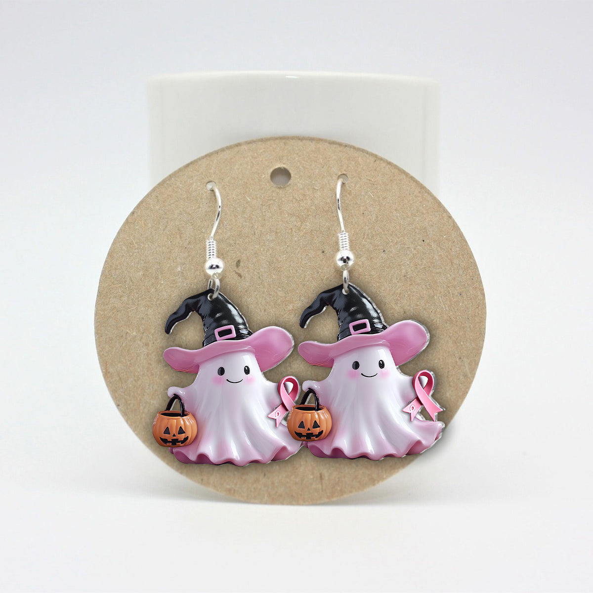 Brustkrebsbewusstsein – Personalisierte Ohrringe zum Thema Brustkrebs