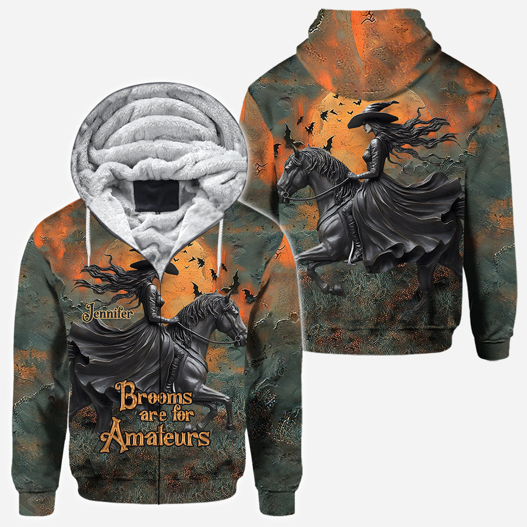 Besen sind was für Amateure – Personalisiertes Pferde-Shirt