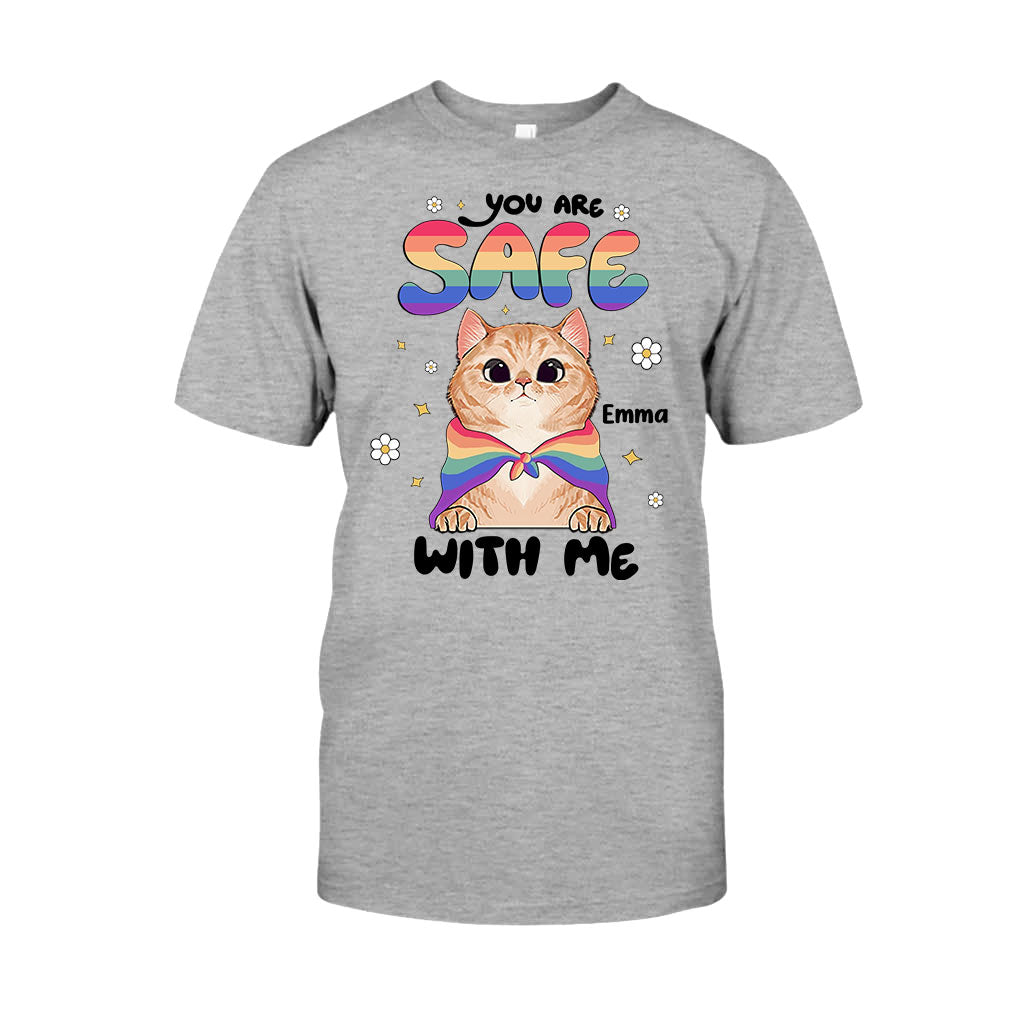 Du bist sicher – Personalisiertes LGBT-Unterstützungs-T-Shirt und Hoodie