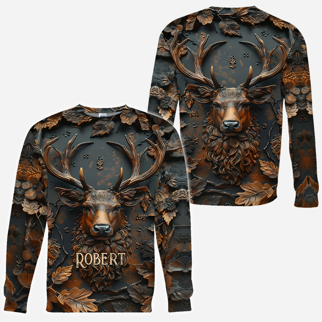 Cooles Hirsch-Shirt mit personalisiertem Jagdmotiv