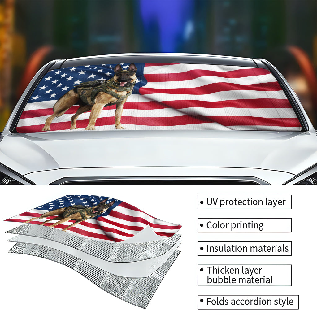 Back The Blue K9 – Personalisierter Sonnenschutz für Polizeiautos