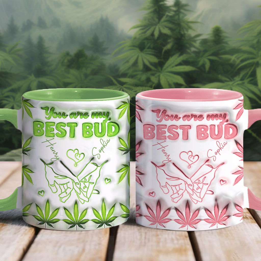 Du bist mein bester Kumpel – personalisierte Tasse mit Cannabis-Akzent