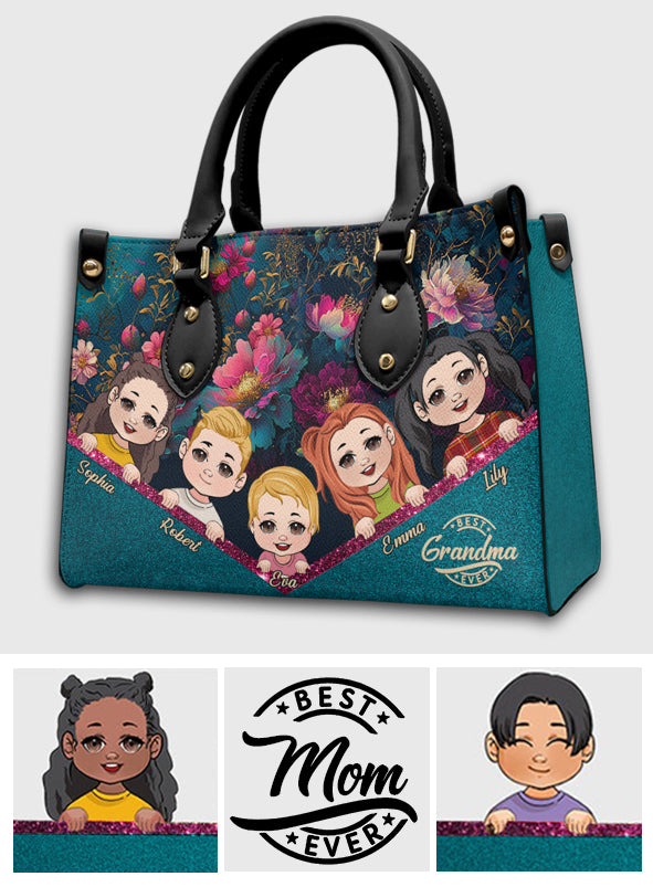 Die beste Oma der Welt – personalisierte Oma-Lederhandtasche