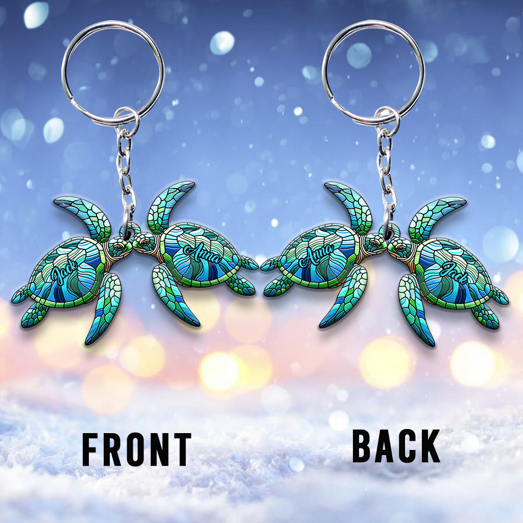 Love Turtles - Personalized Turtle Keychain