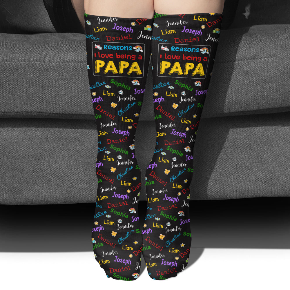 Gründe, warum ich es liebe, Opa zu sein – personalisierte Opa-Socken