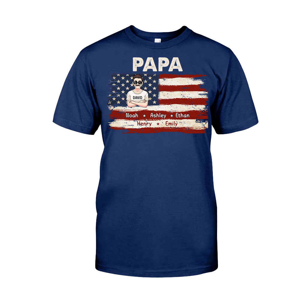 Papas Leben – 4. Juli – Personalisiertes Vater-T-Shirt und Hoodie