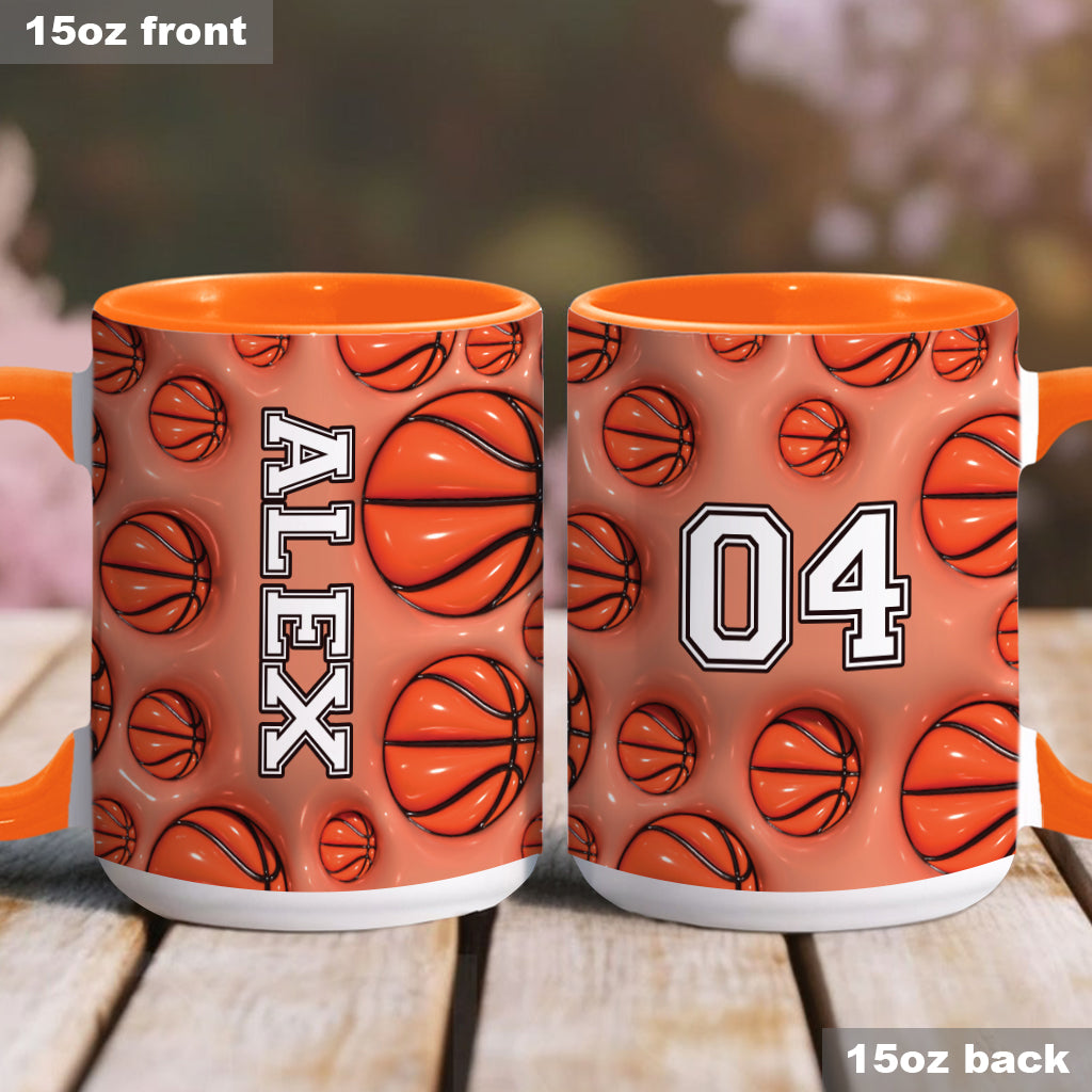 Personalisierte Tasse mit Basketballmotiv für Basketballfans