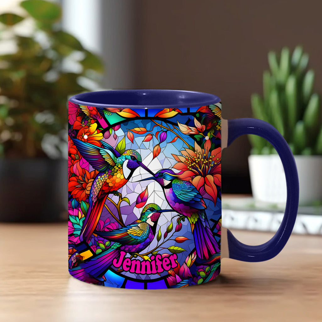 Personalisierte Tasse mit Kolibri-Motiv – ideal für alle, die Kolibris lieben.