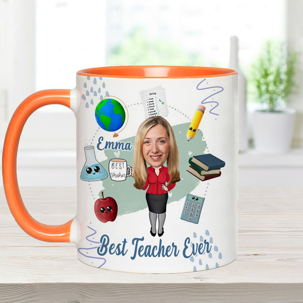 Best Teacher Ever - Personalized Teacher Accent Mug