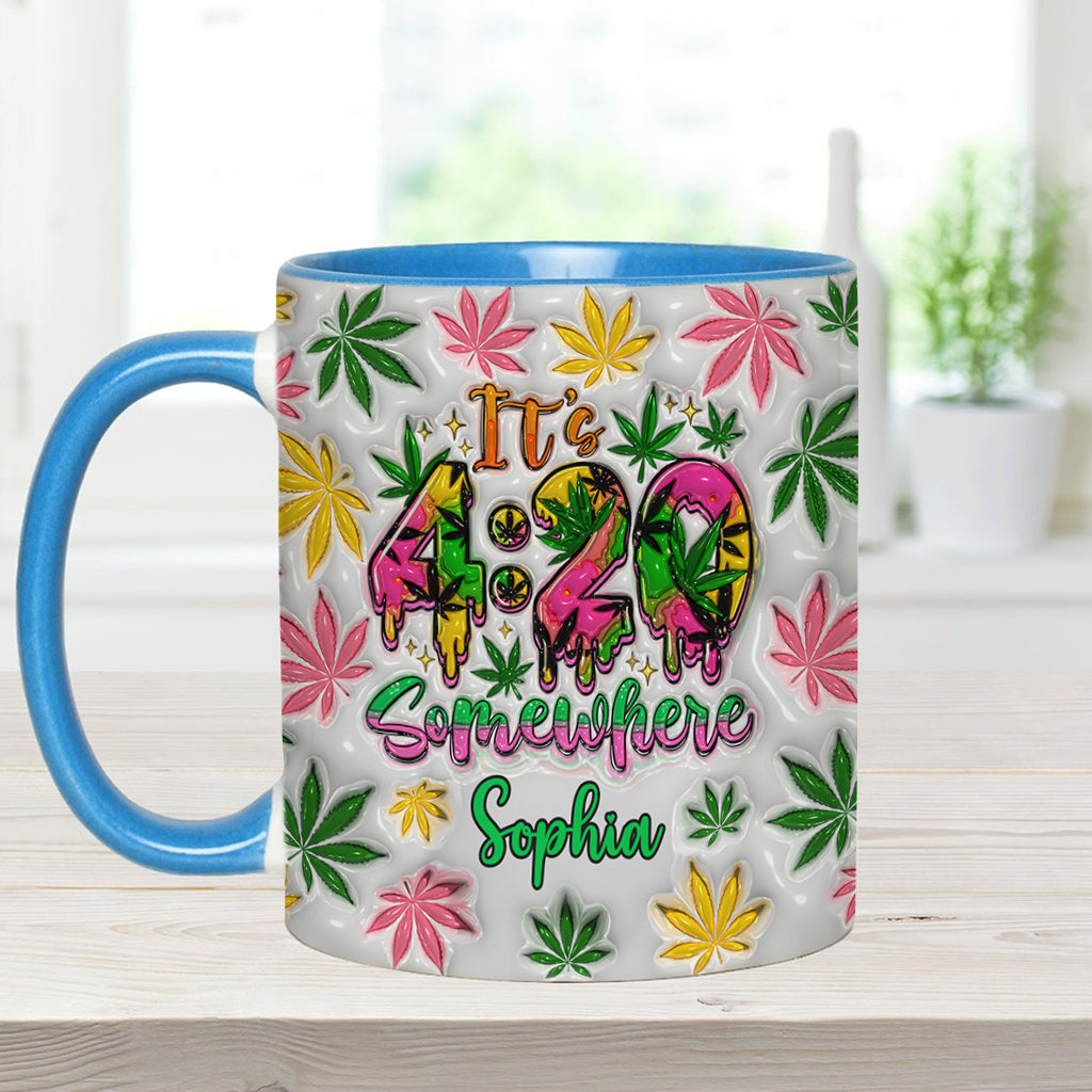 It's 4:20 Somewhere - Personalized Weed Accent Mug