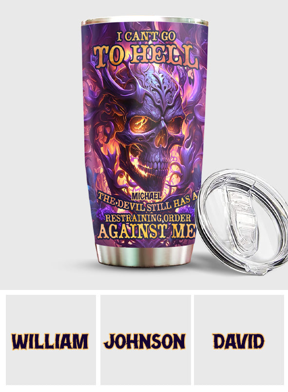 Ich kann nicht gehen – personalisierter Totenkopf-Trinkbecher