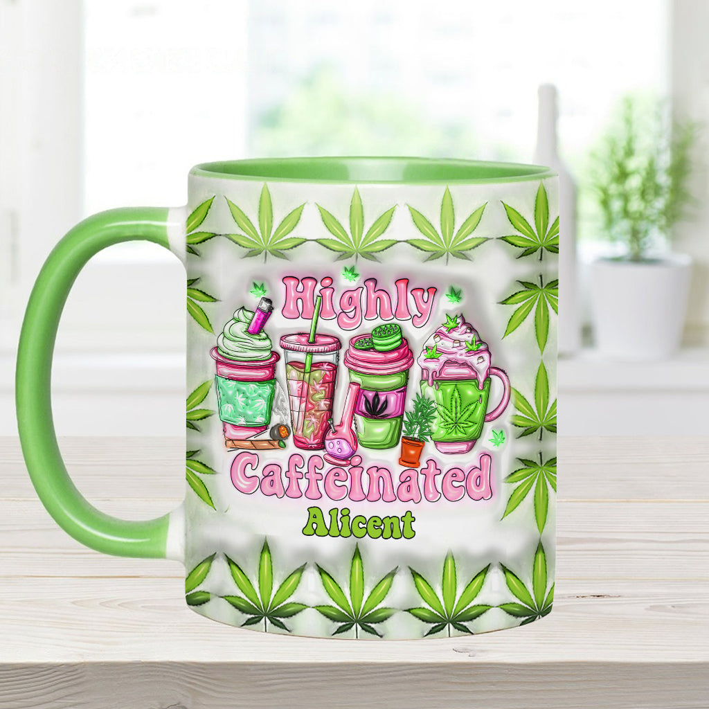 Hochkoffeinhaltiger Kaffee für 420-Liebhaber – personalisierte Tasse mit Cannabis-Motiv