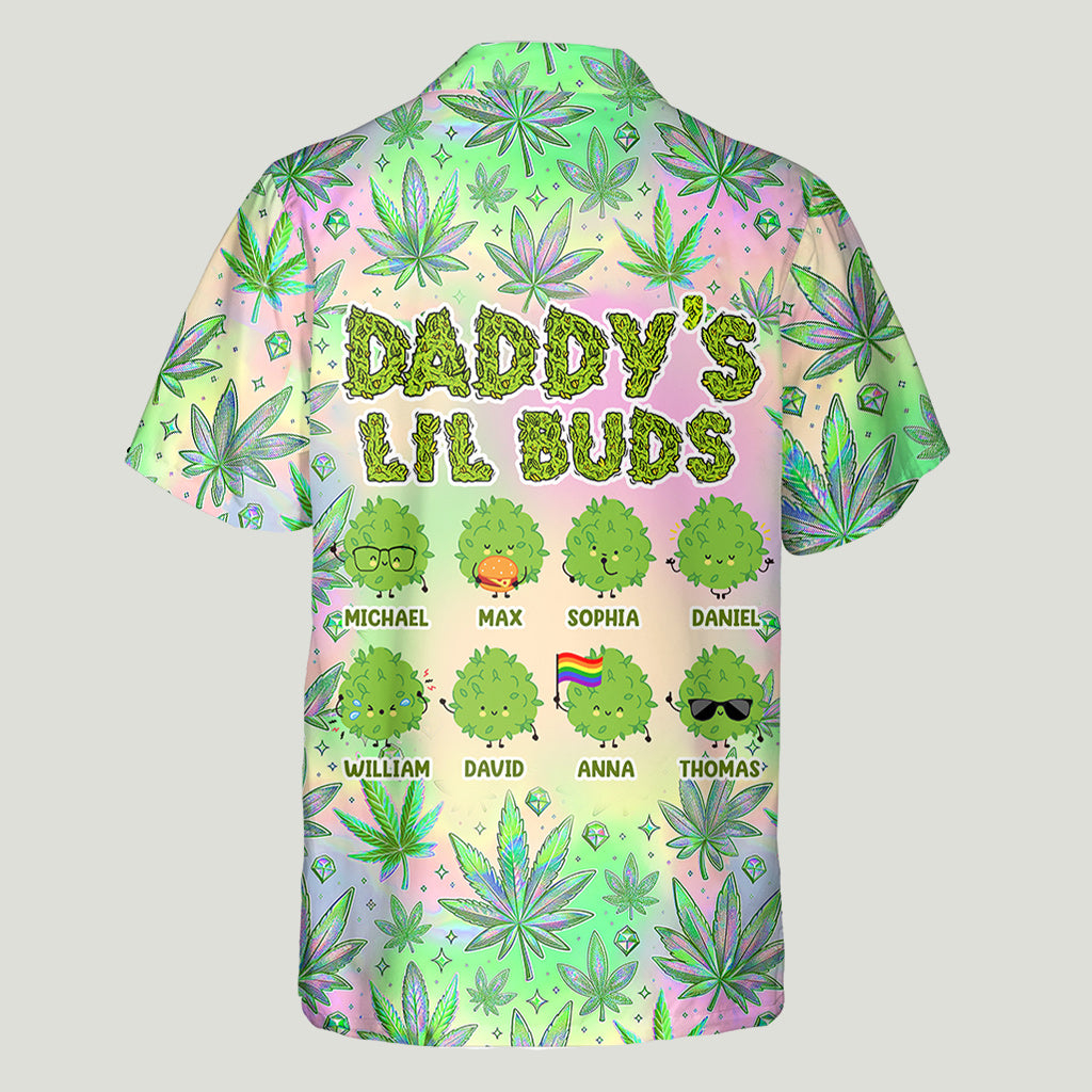 Daddy's Little Buds - Personalized Weed Hawaiian Shirt