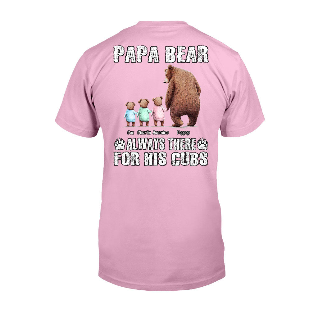 Papa Bär ist immer für seine Jungen da – Personalisiertes Vater-T-Shirt und Hoodie
