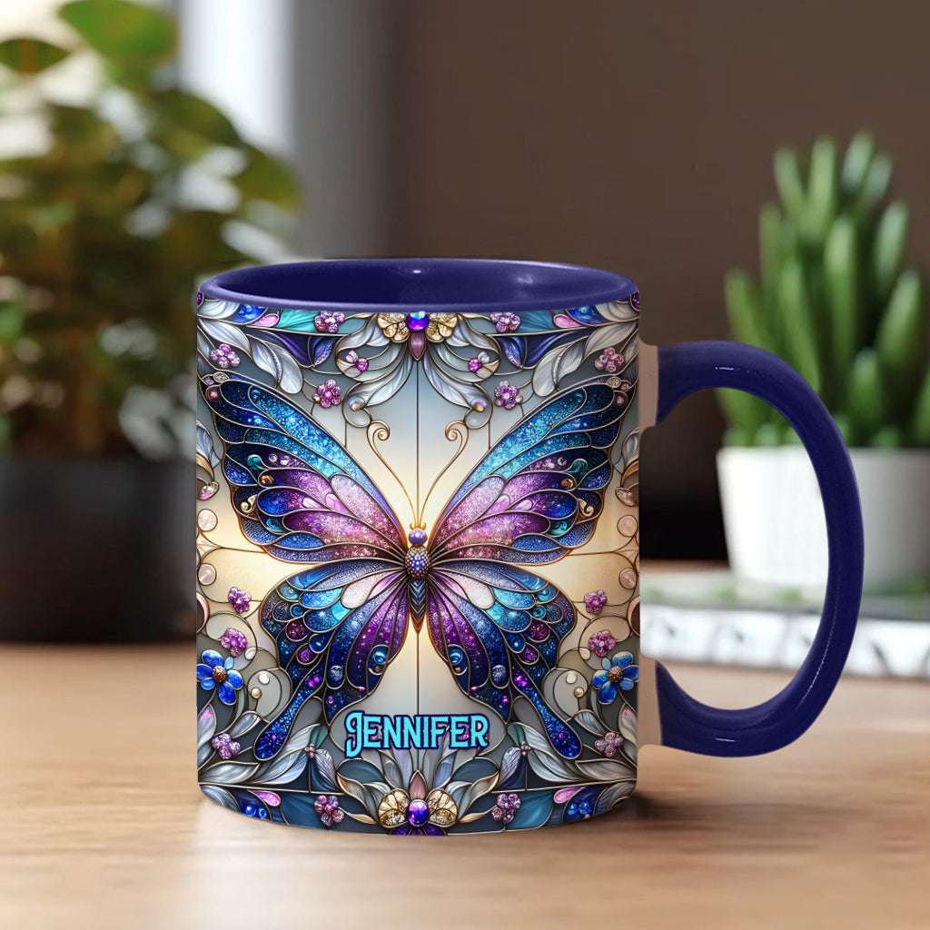 Wunderschöner Schmetterling – personalisierte Tasse mit Schmetterlingsmotiv