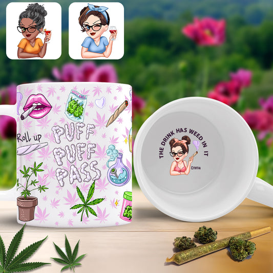 Puzz Puzz Pass – Personalisierte Tasse mit versteckter Weed-Botschaft
