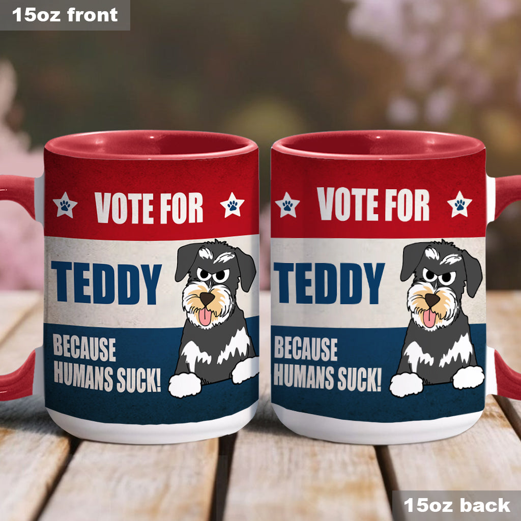 Vote For My Fur Baby - Personalized Dog Accent Mug
