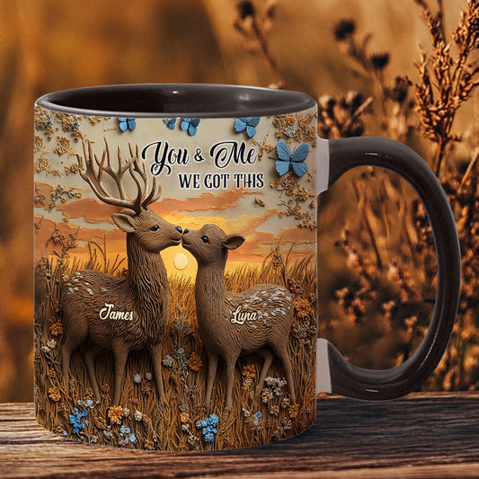 Du und ich, wir schaffen das – Personalisierte Tasse für Paare