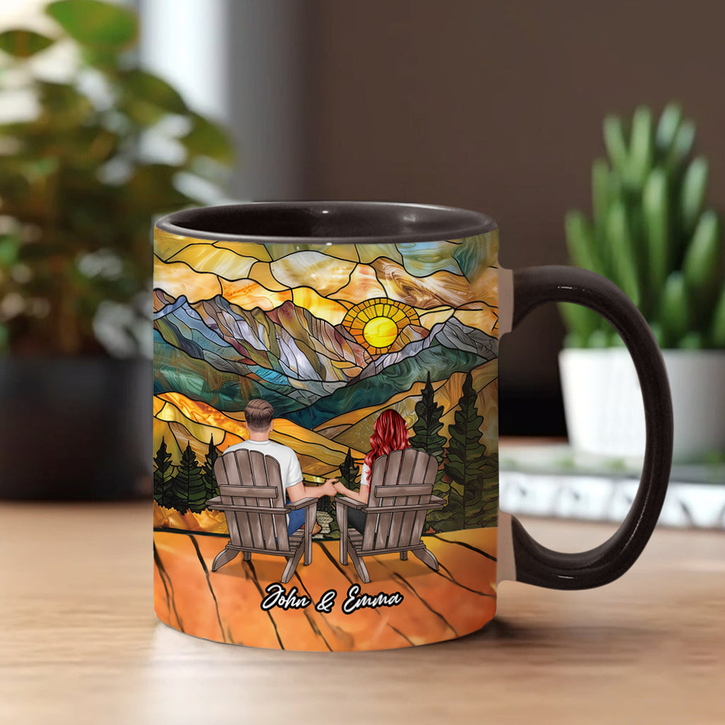 „Du und ich, wir schaffen das“ – personalisierte Tasse für Paare