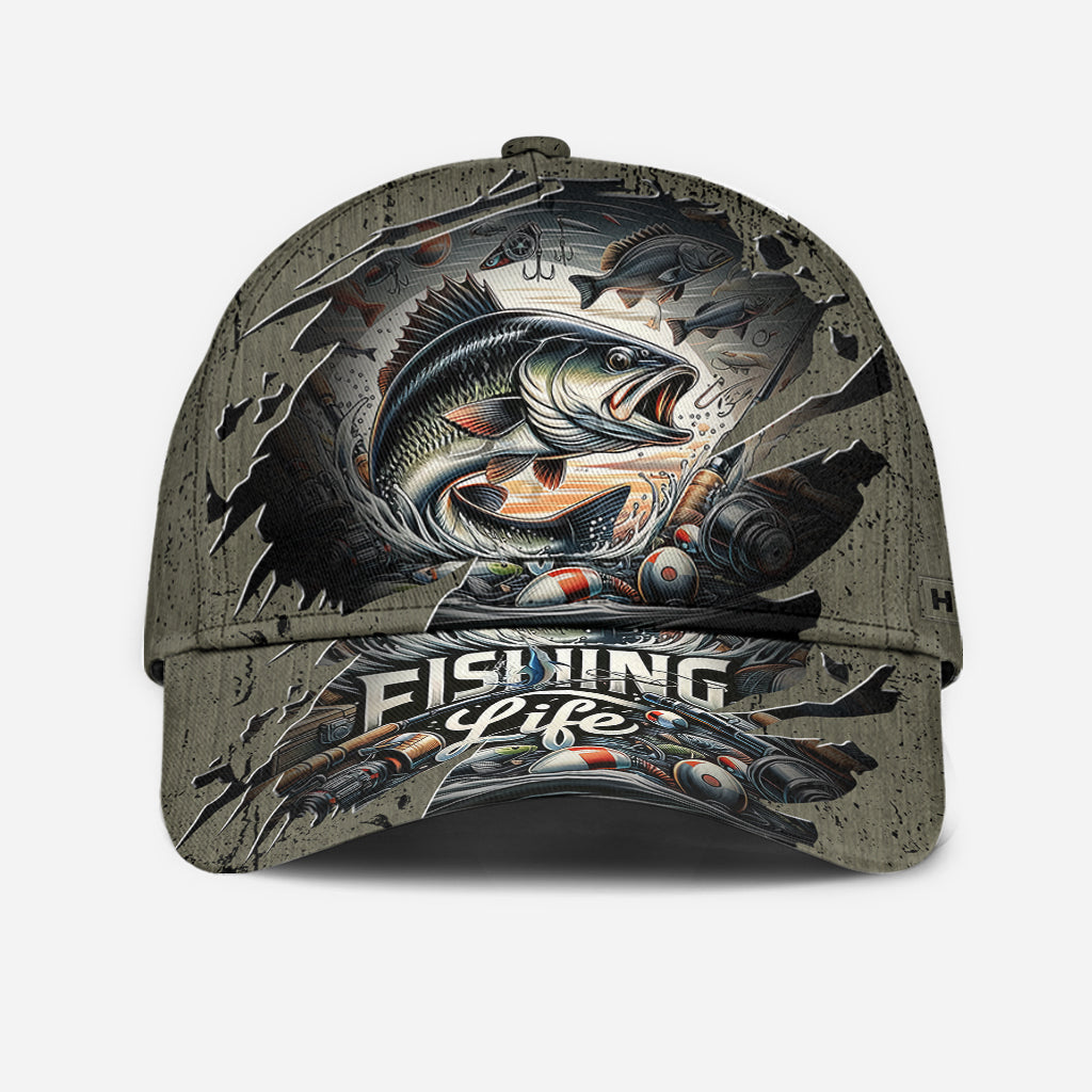 Fishing Life – Personalisierte Angel-Klassiker-Kappe