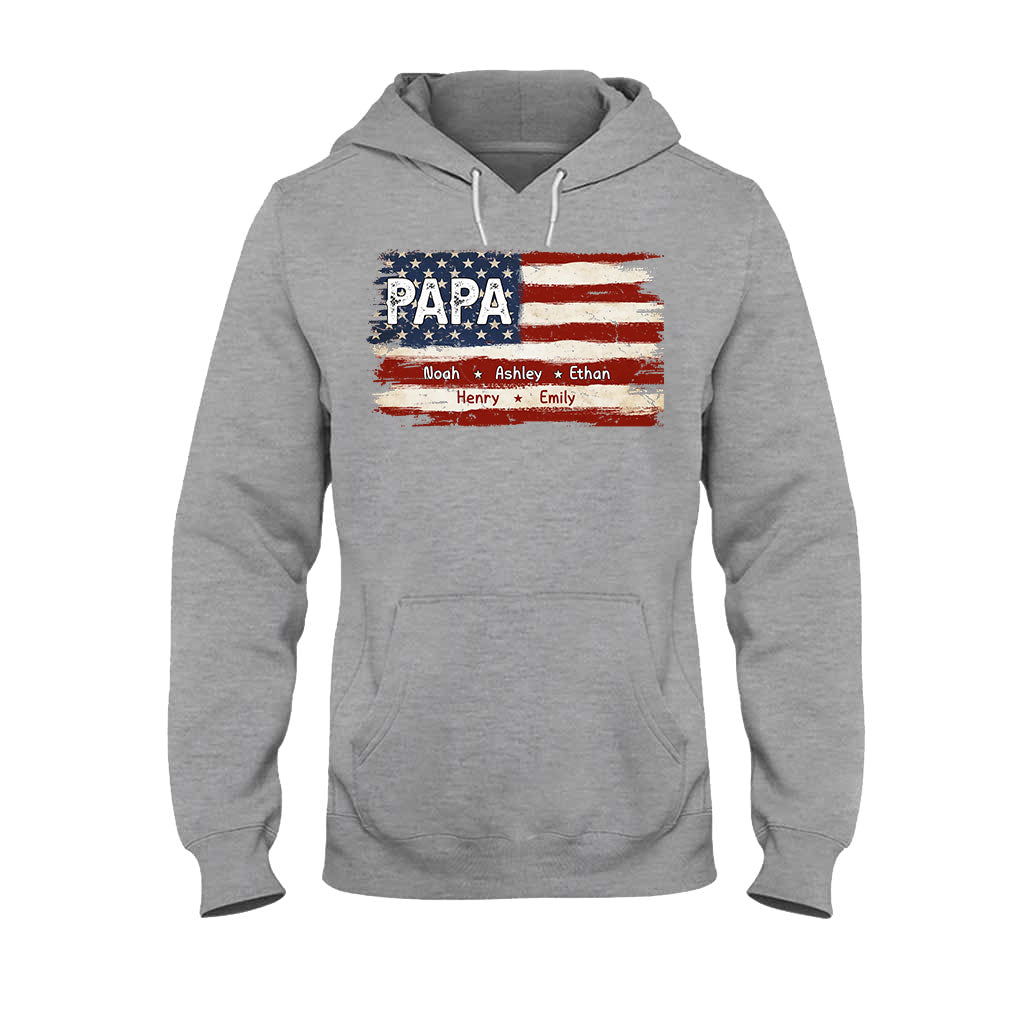 Papas Leben – 4. Juli – Personalisiertes Vater-T-Shirt und Hoodie