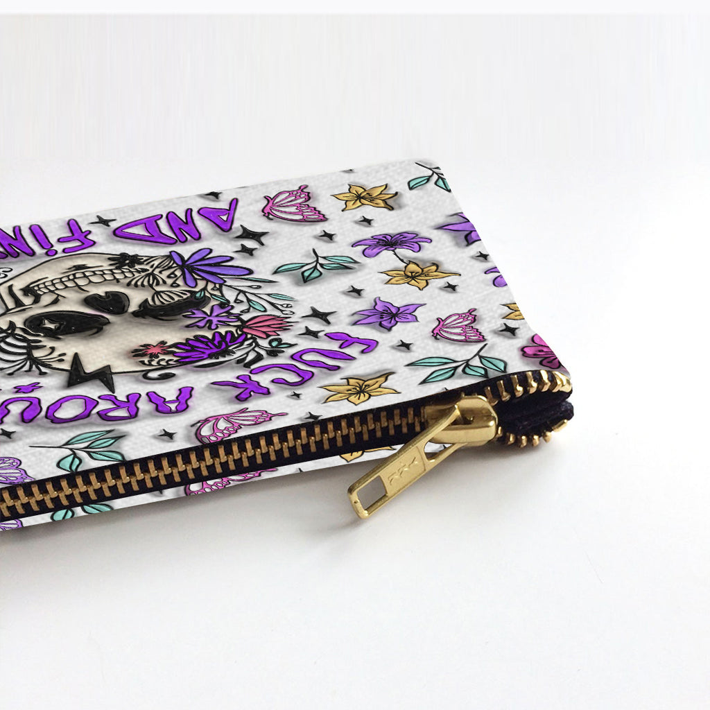 Fuck Around And Find Out - Personalized Skull Pouch