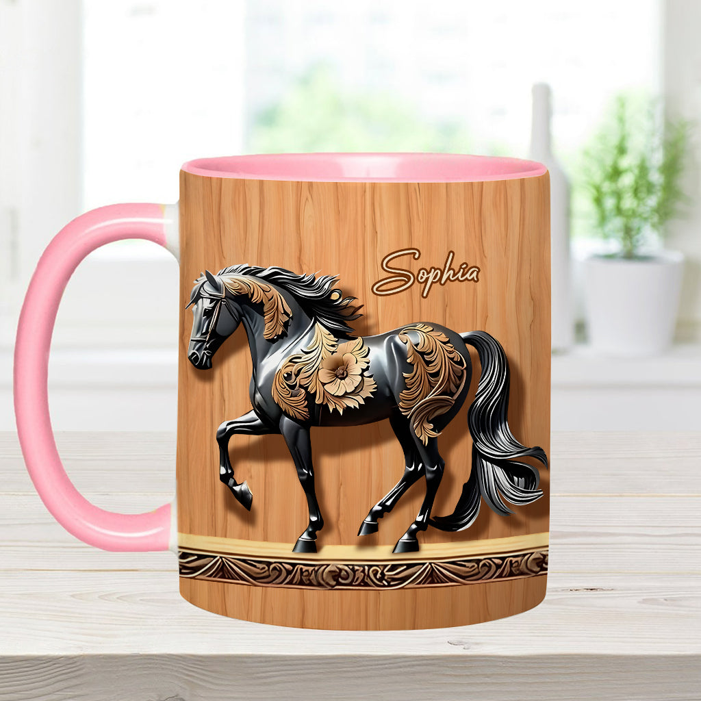 Black Horse - Personalized Horse Accent Mug