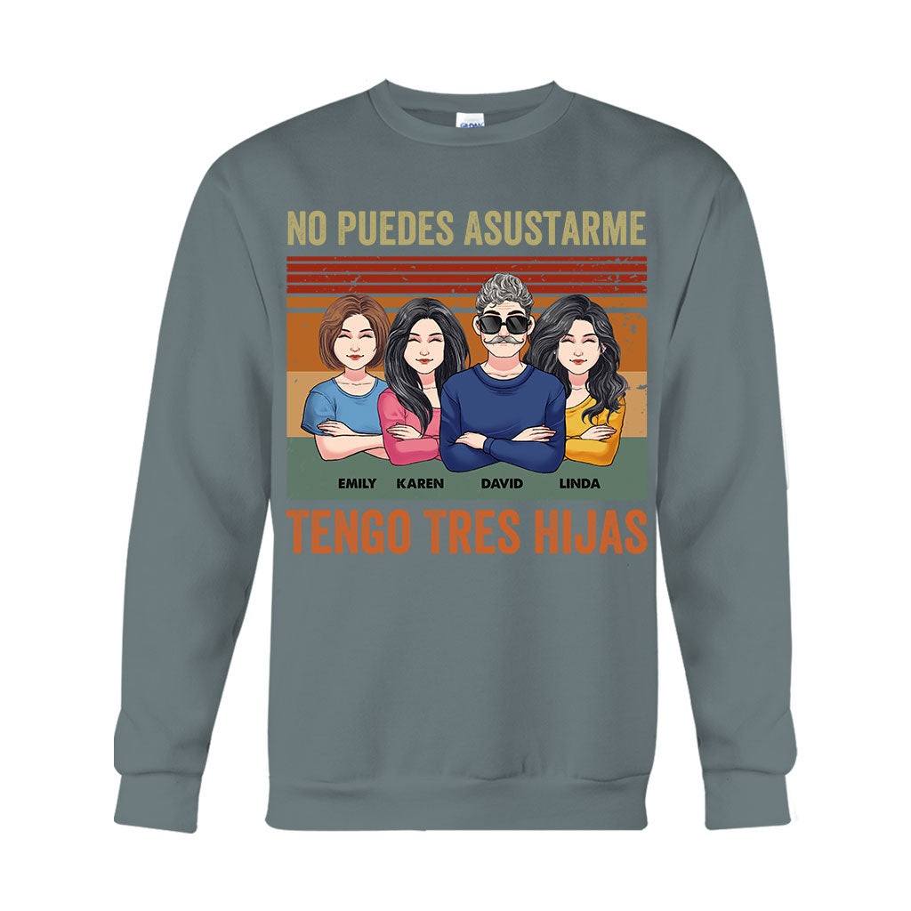 No Puedes Asustarme - Personalisiertes Vater-T-Shirt und Hoodie