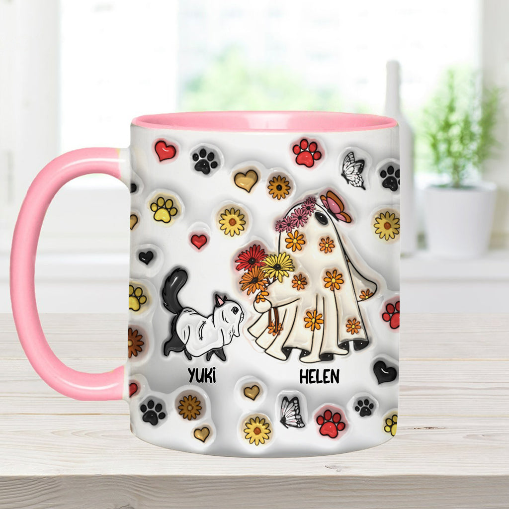 Cute Ghosts - Personalized Cat Accent Mug