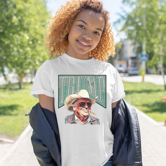 Cowboy-Western-Shirt „Make America Great Again“ mit Donald Trump, Trump-Präsidenten-Shirt, lustiges Donald-Trump-Shirt, Trump-2024-T-Shirt, Geschenke für Republikaner