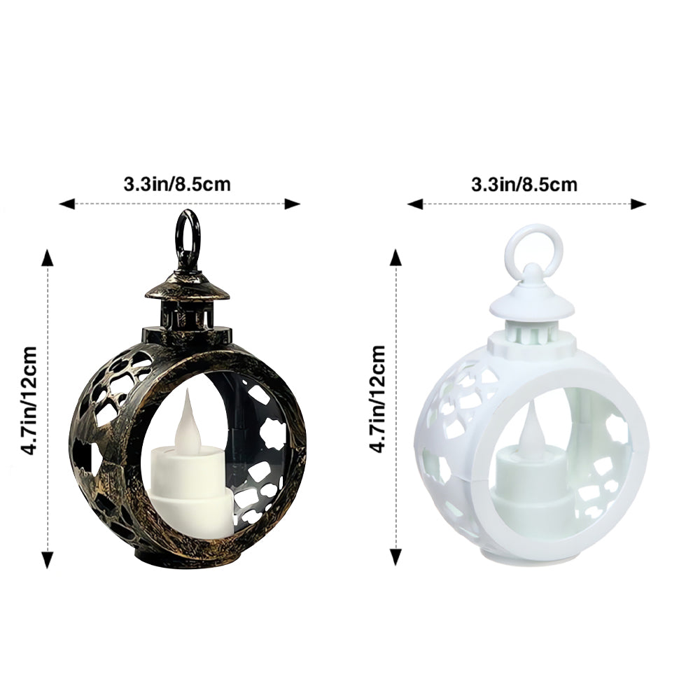 Personalisierte runde Laterne mit Beleuchtung für Haustiere – ideal für Hunde.