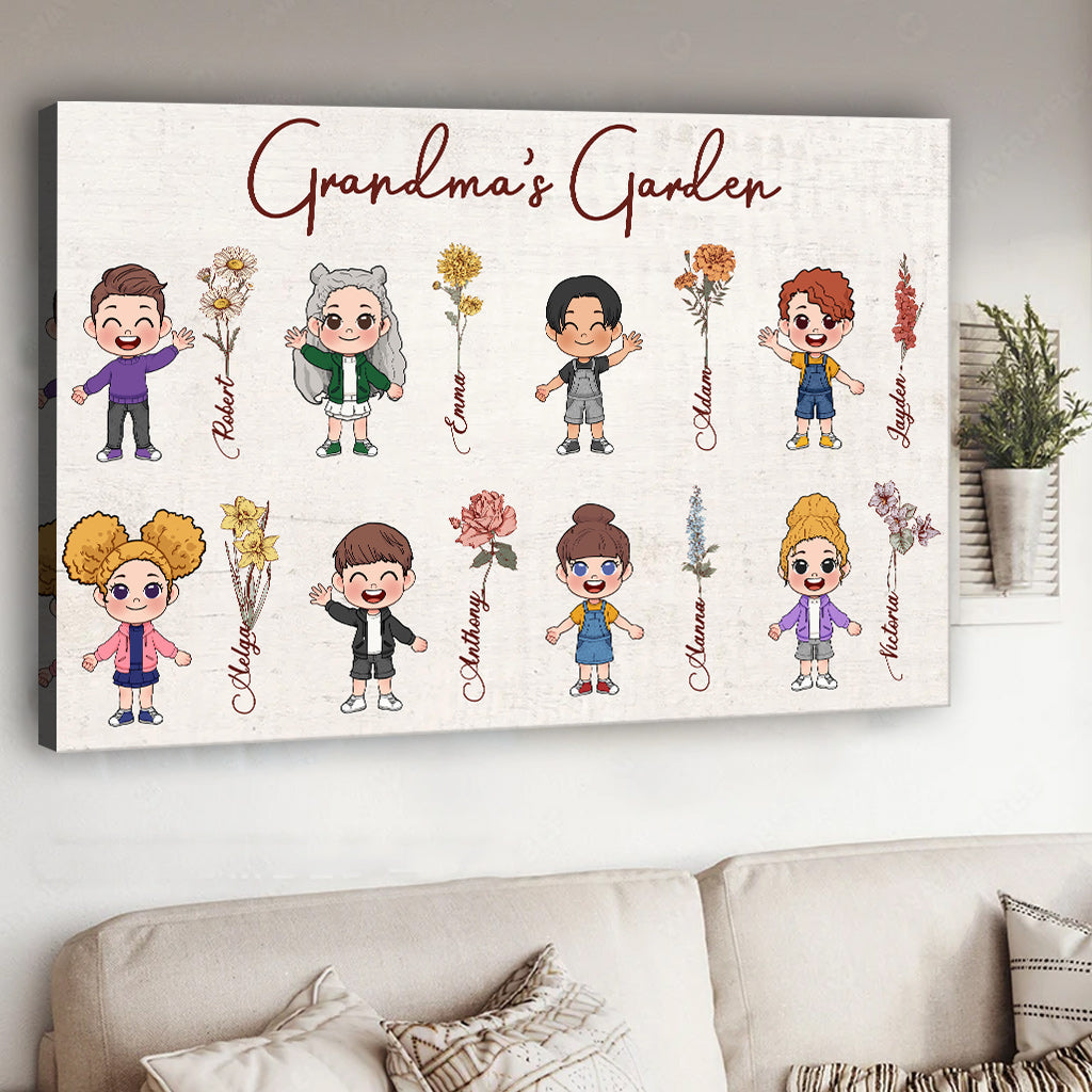 Omas Garten – Personalisierte Leinwand und Poster für Oma