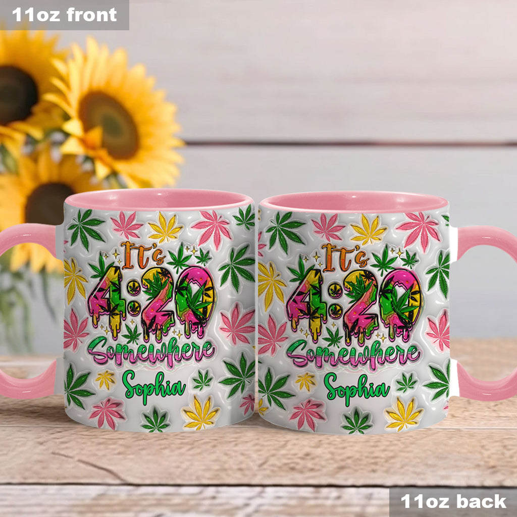 It's 4:20 Somewhere - Personalized Weed Accent Mug