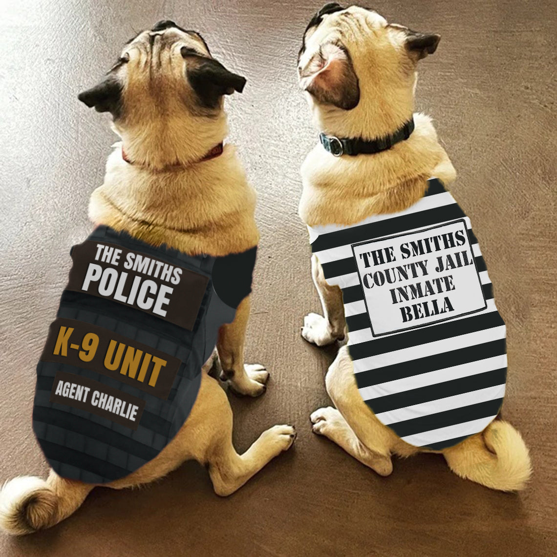 Polizeibeamter K9-Einheit Gefangener - Personalisiertes Hunde-Haustier-Shirt