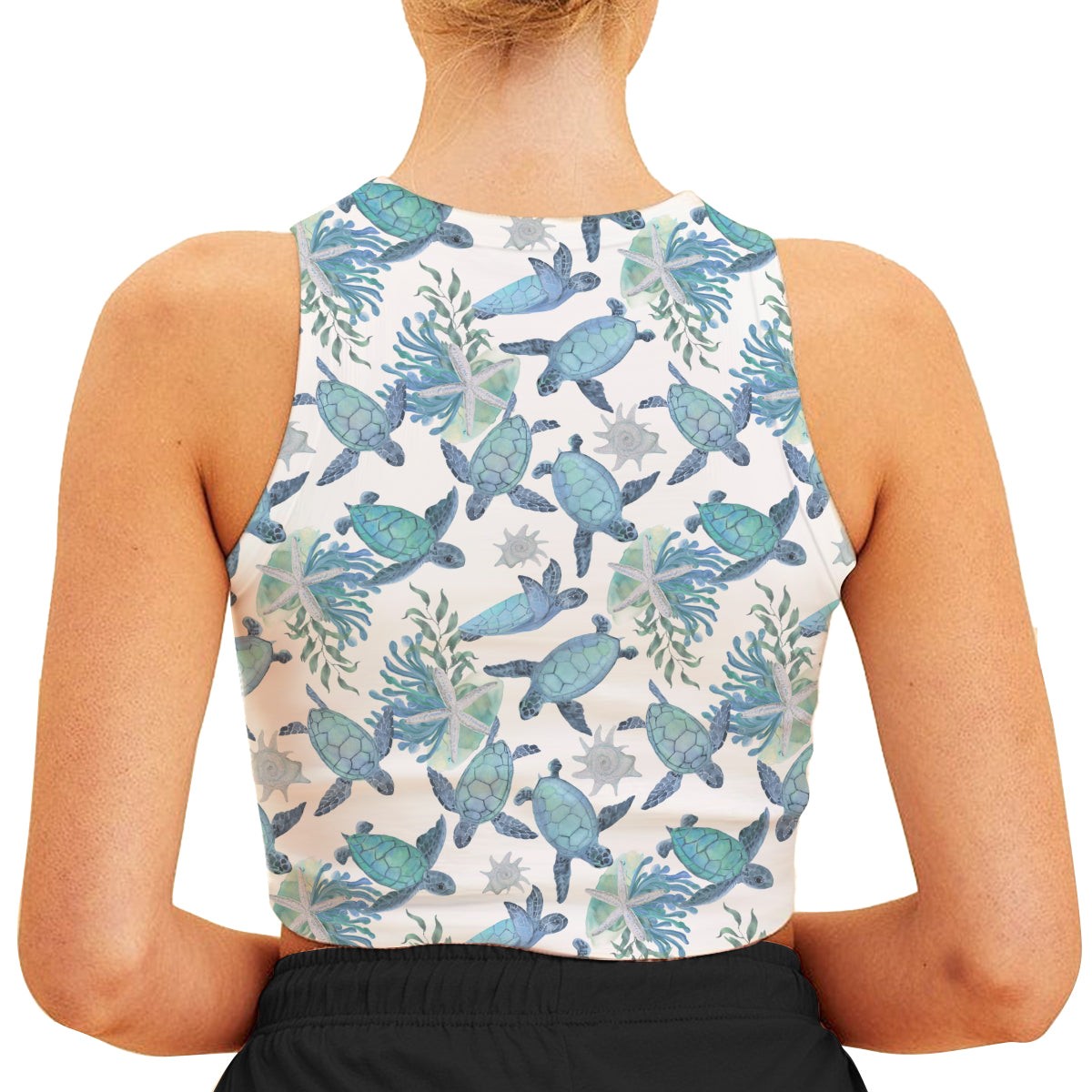 Ich liebe Schildkröten – personalisiertes Schildkröten-Crop-Top