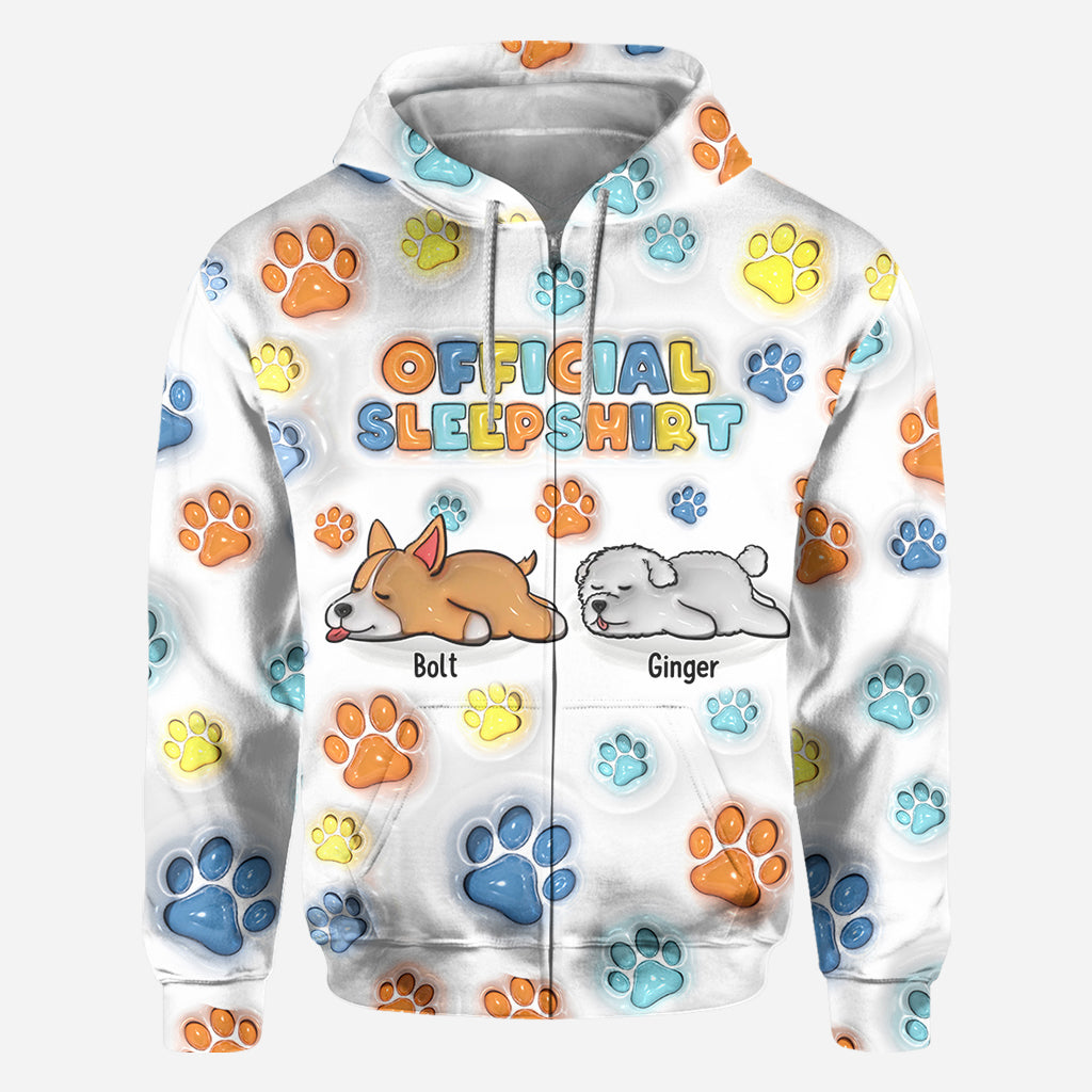 Offizielles Schlafshirt – Personalisiertes Shirt mit Hundemotiv